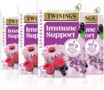 Twinings Superblends Immune Support Tea - Blackcurrant, Raspberry & Elderberry Herbal Tea Infusion with Echinacea Root & Vitamin D, 80 x Biodegradable Tea Bags - Image 2