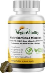 Vegan Multivitamins & Minerals with High Strength Vitamin B12, D3 & K2. 180 multivitamin Tablets - 6 Months Supply. Designed for Vegans & Vegetarians. - Image 2
