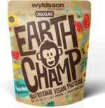 Vegan Protein Powder (1kg) - 28 Servings - EarthChamp by Wyldsson - Plant Based Chocolate Protein Powder Shake, Dairy Free, Gluten Free, Lactose Free Protien Shake (Choc) - Image 2