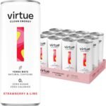 Virtue Yerba Mate - Natural Energy Drink - Sugar Free, Zero Calories, Vegan, Keto Friendly, Gluten Free - 12 x 250ml (Strawberry & Lime) - Image 2