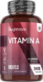 Vitamin A Tablets 10,000IU - 365 Tablets (1 Year Supply) - VIT A as Retinyl Acetate - Vegan & Non-GMO - 3000μg Vitamin A Supplement - Made in The UK - Image 2