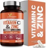 Vitamin C 1300mg and Zinc 40mg High Strength - VIT C and Zinc for Maintenance of Normal Immune System - 120 Vegan Capsules not Tablets - 2 per Daily Serving - Made in The UK by YrHealth - Image 2