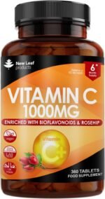 Vitamin C Tablets 1000mg - Enriched with Bioflavonoids & Rosehip - Premium Vitamin C Supplements - 360 Vegan Vitamin C Tablets High Strength Ascorbic Acid VIT C for Normal Immune System UK Made - Image 2