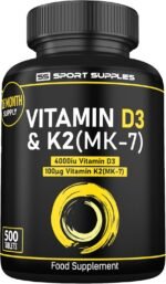 Vitamin D3 K2-500 Micro Tablets - 16 Month Supply - Vitamin d3 4000 iu and k2 100μg (MK7) - Vegetarian and UK Manufacture - Supports Immune Sytem & Bone Health - Image 2