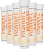 Vitamin Store Vitamin C and Zinc Effervescent Tablets, Orange Flavoured, Suitable for Vegans, 6 Packs of 20 - Image 2