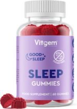 Vitgem Sleeping 60 Gummies for Adults UK - Natural Night Time Support with Magnesium, Ashwagandha & L-Theanine - Non-Drowsy Herbal Sleep Support - Vegan, Sugar Free Berry Flavour (2 Month Supply) - Image 2