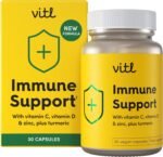 Vitl Immune Support Supplement - 30 Vegan Capsules - with Vitamin D, Vitamin C, Folate, Zinc, Turmeric & Elderberry Extracts - 1 Month Supply - Image 2