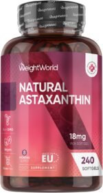 WeightWorld Natural Astaxanthin 18mg - 240 Softgels - 8 Months Supply - Vegan Astaxanthin Supplements - Sourced from Haematococcus Pluvialis Algae - Non-GMO & GMP-Approved - for Both Men & Women - Image 2