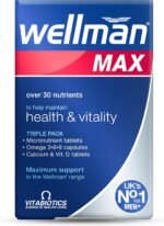 Wellman Max - Maximum Strength Multivitamin Formula Mix with Support for energy, immune system, testosterone level, bone health, brain health,heart health and vision health, 84 Tablets by Vitabiotics - Image 2