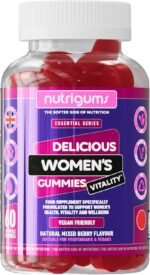Women's Vitality Multivitamins & Probiotics Gummy | Contains 19 Active Nutrients | Mixed Fruit Flavour | 60 Vegan Gummies | Gut, Bones, Energy, Hair, Skin, Vision & Immunity by NUTRIGUMS® - Image 2