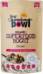 Your UnbelievaBowl - Organic Superfood Boost (FOCUS) 600g, 40 Servings, 45p Per Serving, Gluten Free, Chia Seeds, Hemp Seeds, Dates, Walnuts, Pumpkin Seeds, Cacao, Flaxseed, Turmeric - Image 2