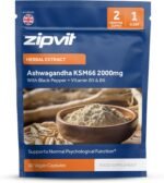 Zipvit Ashwagandha KSM 66 2000 mg with Vitamin B6, B5 & Black Pepper, High Strength Ashwagandha Root Extract, 60 Vegan Capsules, 2 Months Supply - Image 2
