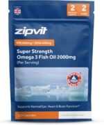 Zipvit Omega 3 Fish Oil 2000mg per Serving Including EPA 660mg DHA 440mg, 120 Softgel Capsules in Pouch, 2 Months Supply, High Strength, Supports Heart and Brain Function - Image 2