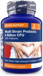 Zipvit Probiotic 6 Billion CFU with Prebiotic, Multi Strain Probiotics with 5 Strains Including Lactobacillus Acidophilus, 60 Vegetarian Capsules for Women & Men, 2 Month Supply - Image 2