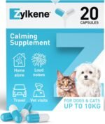 Zylkene Calming Supplements for Cats & Dogs up to 10kg 75mg | Promotes Relaxation | Helps Pets cope with Short-Term challenging situations: Loud Noises | Easily Administered | 20 Capsules - Image 2