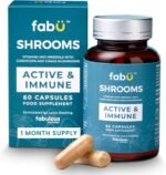 fabÜ Shrooms Immune - Mushroom Immune Support & Energy Booster with Chaga & Cordyceps Plus Vitamin D - Natural Defence Support Supplement - Vegan Friendly for Daily Wellness (60 Capsules) - Image 2