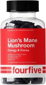 fourfive Lions Mane Mushroom Gummies (4000mg) Energy & Focus Blend with Vitamin B5, Support Brain Function, Focus & Energy - 60 Gummies - Image 2