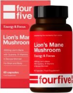 fourfive Lions Mane Mushroom Supplement (4000mg) Energy & Focus Blend, Support Brain Function, Focus & Energy - 60 Capsules - Image 2