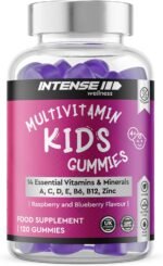 120 Multivitamin for Kids - 14 Vitamins & Minerals, B6 & B12 - Chewable Gummies, Sugar-Free Raspberry & Blueberry Flavor - Non-GMO Vegan Gluten-Free - Boosts Immunity and Bone Health - Image 2