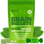 160mg L-Theanine + 80mg Caffeine Chews – Mint Matcha Flavour, Increases Productivity, Mental Clarity, Alertness | 2 Pack - 8 Servings | Brain Bullet | Energy Gum & Focus Supplement Upgrade - Image 2
