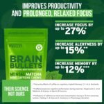 160mg L-Theanine + 80mg Caffeine Chews – Mint Matcha Flavour, Increases Productivity, Mental Clarity, Alertness | 2 Pack - 8 Servings | Brain Bullet | Energy Gum & Focus Supplement Upgrade - Image 4
