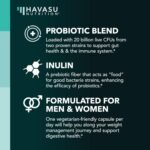 Prebiotics and Probiotics for Women and Men as Digestive Enzyme Support | Healthy Gut Flora with Patent Pending Probiotic and Prebiotic Blend | 60 Non-GMO, Vegetarian Digestive Support Capsules - Image 4