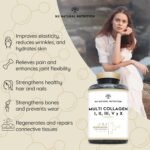 Multi Collagen 1650mg Type I, II, III, V, X. Bovine, Marine Collagen Peptides 180 Capsules Enhanced with Vitamin C, for Joint Care, Skincare & Hair High Strength Collagen N2 Natural Nutrition - Image 4