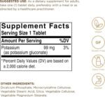 Solgar Potassium Tablets - Essential Electrolyte - Supports Nerve and Muscle Function - For Normal Blood Pressure - Vegan - 100 count (pack of 1) - Image 3