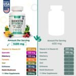Quercetin with Bromelain, Immune Blend Supplements with Zinc Elderberry Vitamin C & D 5000 IU, Artemisinin, Irish Sea Moss, Echinacea, Garlic, Turmeric, Reishi and Ginger Powder, 1400mg - Image 4