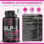 GLP-1 Support 1350mg, Appetite & Weight Control, Gut Health Support, Natural GLP Supplement with Added Probiotics - 60 Capsules - Image 3