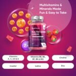 Multivitamin Gummies for Women & Men - 13 Ingredients - 120 Gummies - 2 Months Supply - Natural Strawberry Flavour - Vitamins & Minerals Like VIT C, D3, B6, B7, B12 & Zinc - Vitamin Gummy for Adults - Image 3