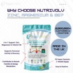 NutriVolv ZMA – Zinc Magnesium & Vitamin B6 Supplement | 90 Vegan Capsules | High Strength ZMA Complex | Supports Sleep, Muscle Recovery, Energy, Testosterone & Hormone Balance | Immune Health UK Made - Image 3