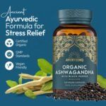 Ayurvediq Wellness Organic Ashwagandha with Organic Black Pepper 650mg, 120 Capsules - Ashwagandha High Strength for Anxiety, Stress Relief for Adults, Better Sleep - Vegan Ayurvedic Products - Image 3