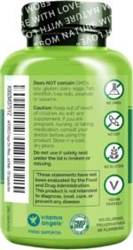 NATURELO Vegan Zinc Immune Support Capsules - Whole Food Complex with Vitamin C for Healthy Skin, Hair, and Nails - 120 Capsules - Image 3