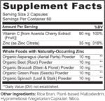 NATURELO Vegan Zinc Immune Support Capsules - Whole Food Complex with Vitamin C for Healthy Skin, Hair, and Nails - 120 Capsules - Image 5