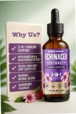 Echinacea Drops 100ml – 3:1 Echinacea Extract with Dandelion & Honeysuckle – Raspberry Flavour - Vegan, Non-GMO, Gluten-Free – GMP Certified - Image 4