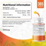 Vitamin D3 4000 IU & K2 MK-7 100 µg – 365 Vegetarian Tablets 1 Year Supply – High Strength Bone, Heart & Immune Support – UK Made, Allergen-Free – Shivay Herbals - Image 6