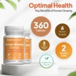 Korean Ginseng 4000mg | Supports Mental & Physical Wellbeing | with Vitamin B6 & Zinc | Contributes to Immune Function | 360 Tablets = 6-Months Supply | GMP Certified & UK Made - Image 4