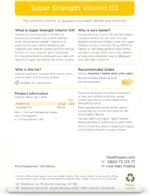 Healthspan Super Strength Vitamin D3 | Immune Health | Bone, Teeth & Muscle Health | Contains 1,000iu of Natural Source Vitamin D3 in Each Tablet | Vegetarian (240 Tablets) - Image 3