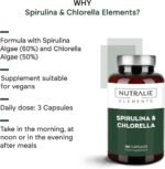 Spirulina and Chlorella 1800mg - Bioavailable and Vegan - 180 Spirulina Chlorella Algae Capsules - 180 Vegan Capsules Nutralie - Image 4