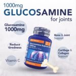 Zipvit Glucosamine Sulphate 2KCl 1000mg with Vitamin C, 180 Vegan Tablets, Supports Bones, Cartilage & Collagen, Reduces Tiredness & Fatigue, Joint Health Supplement, 6 Month Supply - Image 3
