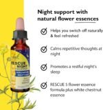 Rescue Night Dropper | Aid a natural night's sleep | Bach Original Flower Essences | Easy-to-Use 10ml Dropper | Help Switch Off Repetitive Thoughts for Restful Sleep​ - Image 3