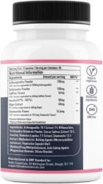 Vedic Mind Bliss- Stress Relief & Sleep Aid | 6-in-1 Ashwagandha Complex +Chamomile +Saffron & More | High Strength Ashwagandha | Anxiety Relief, Calming, Mood Lift | 60 Vegan Capsules - Image 4