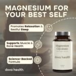 Dova Health Glycinate 300mg - High Absorption Chelated Magnesium Bisglycinate - Pure Magnesium Supplement for Sleep, Stress Relief, Muscle & Bone Support - 120 Vegan Capsules, Made in UK - Image 3