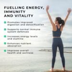 Organic Greens Superfood Powder, Prebiotics & Probiotics, Pea Protein & Actazin Kiwi Extract for Gut Health, High Dose Green Vegetables, Orange and Lime Flavour, 273g - 30 Servings - Image 4