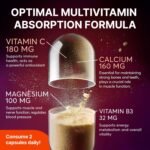 Multivitamin Complex A to Z – 60 Capsules for 30 Days – High Strength Daily Supplement with Vitamins & Minerals: Zinc, Biotin, A, C, D, E, K, B6, B12 – Multivitamins for Men & Women – Vegan - Image 5