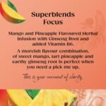 Twinings Superblends Focus Tea - Mango & Pineapple Herbal Tea Infusion with Ginseng & Vitamin B6 - Caffeine Free Energy Boost, 80 x Biodegradable Tea Bags - Image 3