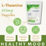 L-Theanine 250mg Green Tea 120 Veg Capsules – Relaxation & Stress Relief Supplement – Supports Focus, Mental Clarity & Calm Without Drowsiness - Image 4