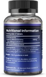 WaterLess 3200mg – High Strength Water Retention Tablets with Taraxacum Officinale Dandelion for Bloating, Natural Detox and Digestion - Traditional Herbal Supplement - 120 Vegan Tablets - Image 4