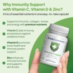 Vitamin C, D and Zinc Capsules for Immunity Support | One-a-Day Formula | 180 Fast Release Capsules = 6 Months' Supply | Vegan Friendly | Manufactured in The UK (3 Count (Pack of 60), Unflavoured) - Image 3